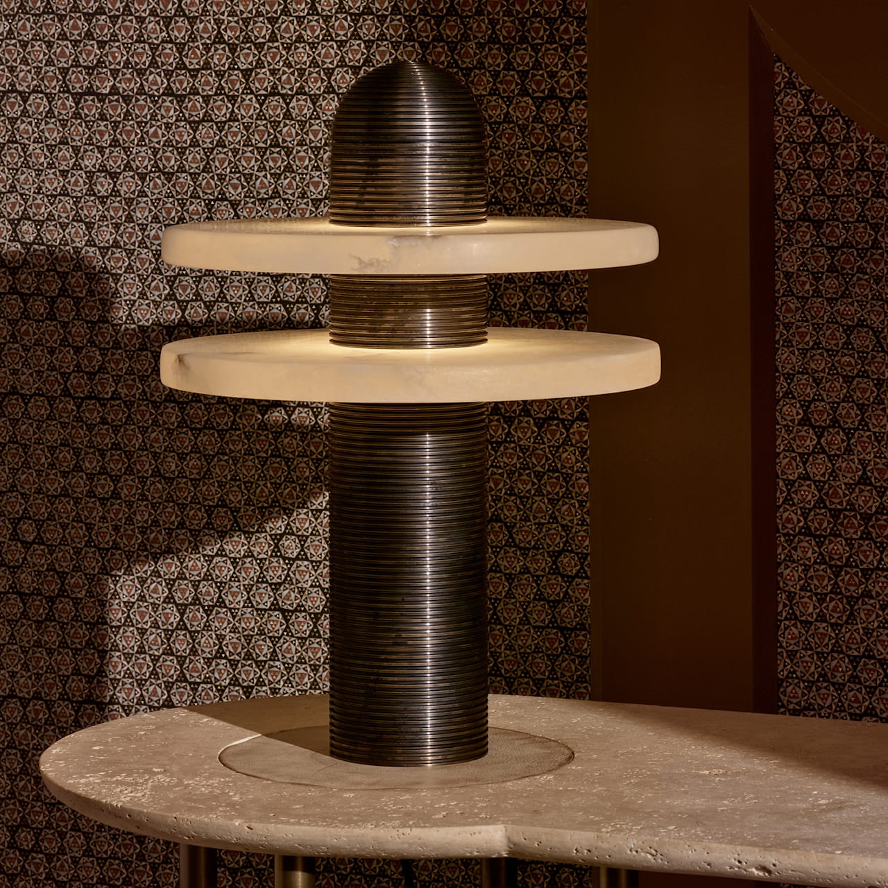 Alabaster Comet Alabaster Table Lamp