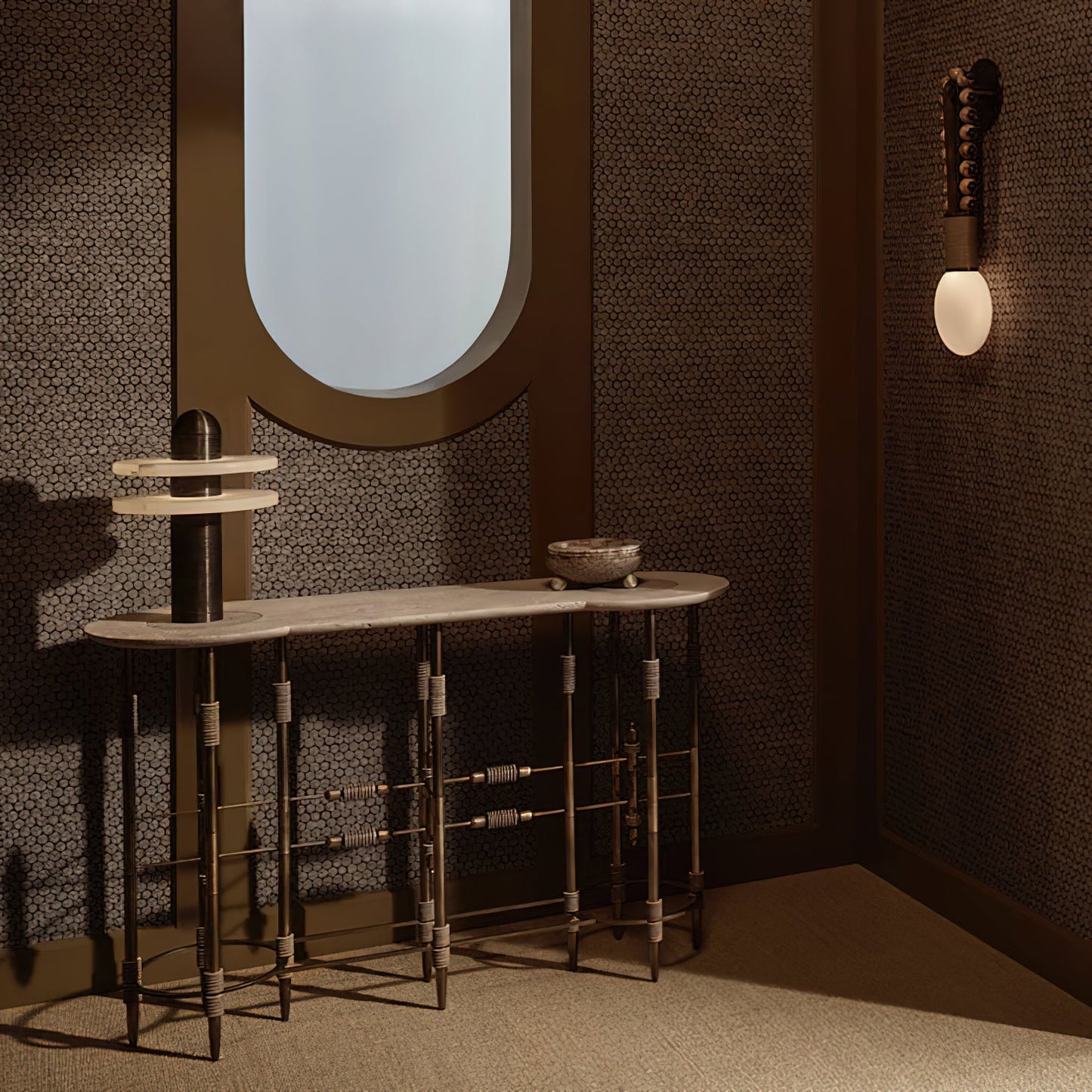 Alabaster Comet Alabaster Table Lamp