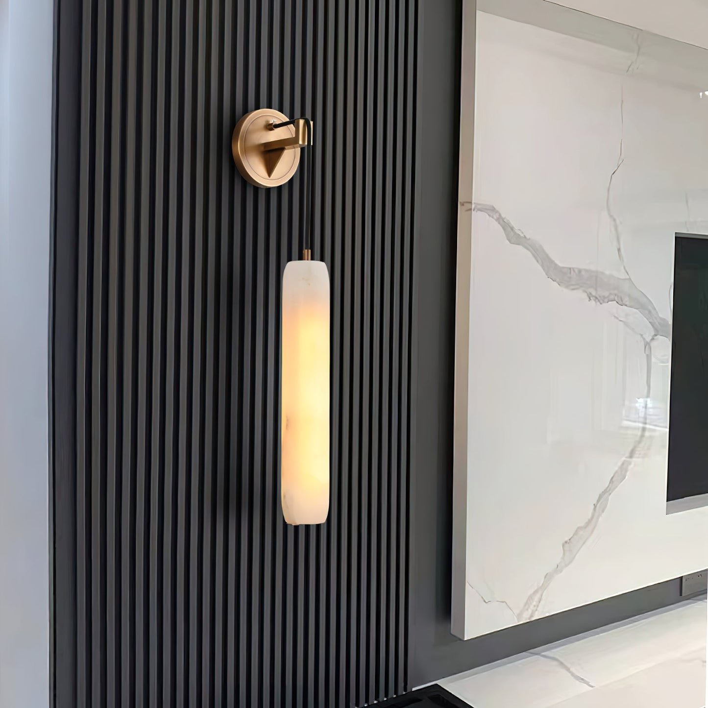 Alabaster Flute Alabaster Wall Lamp