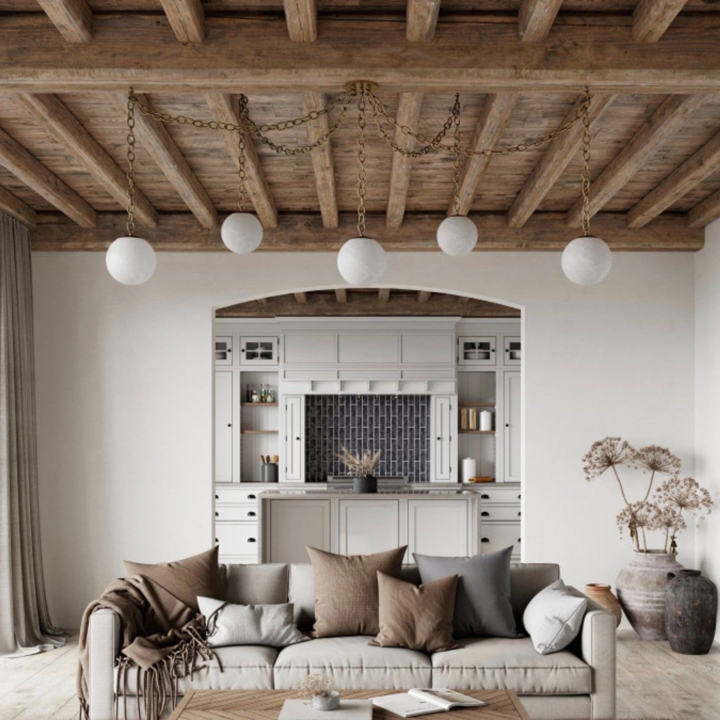 Alabaster Swag Pendant Lamp