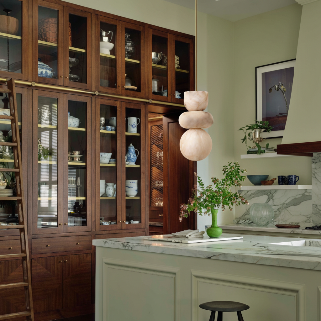Alabaster Totem Pendant Lamp