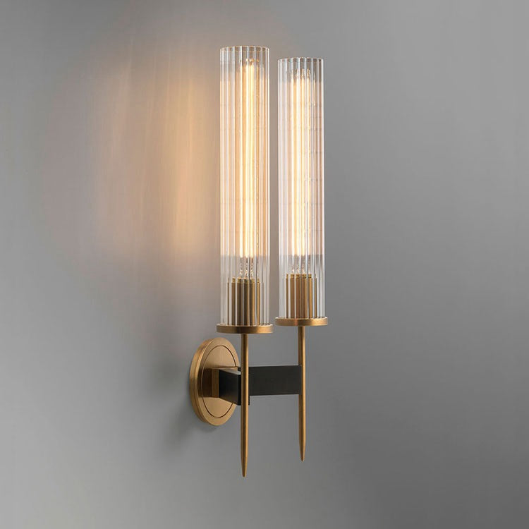 Cannel Double Candle Wall Sconce 9"