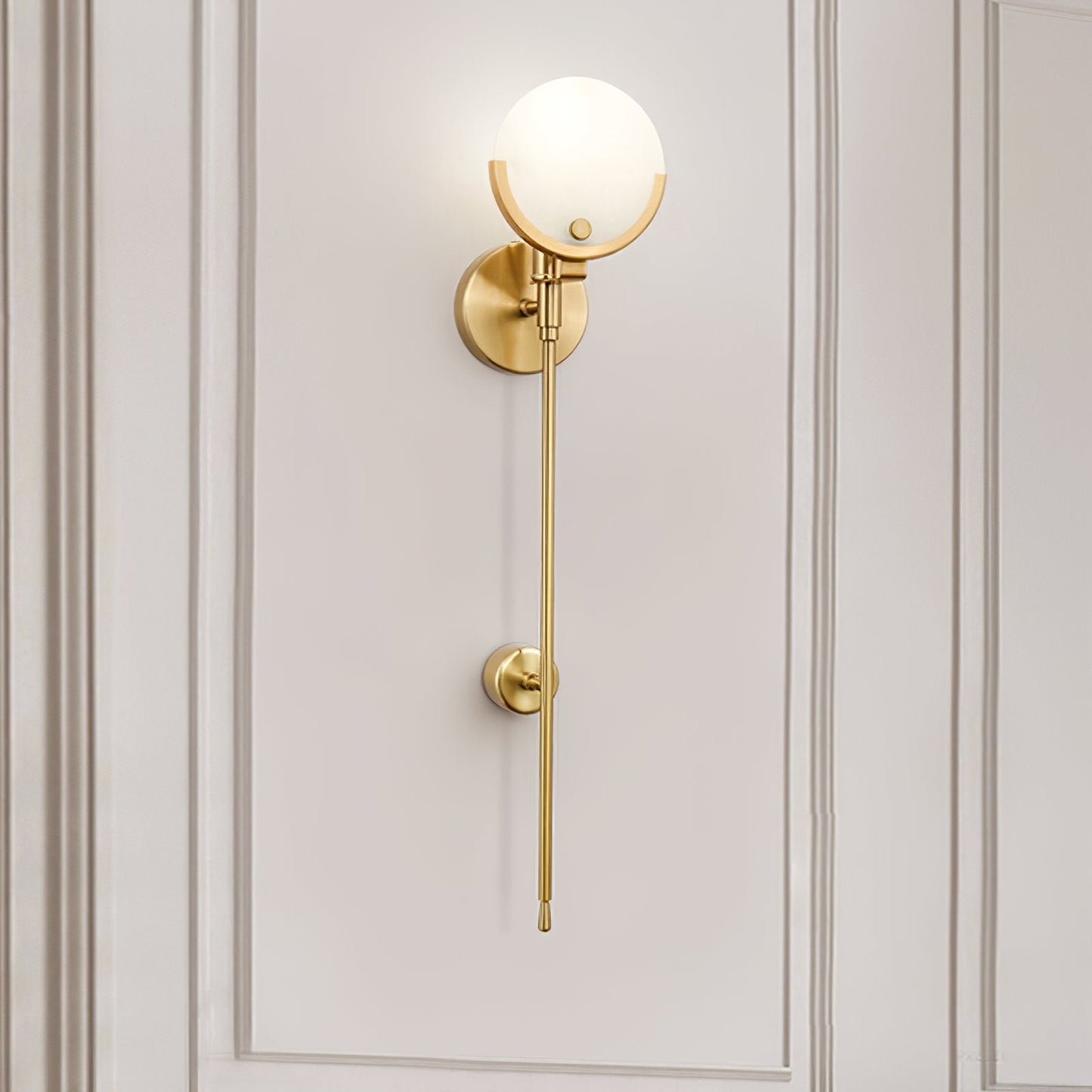 Ava Brass Alabaster Sconce