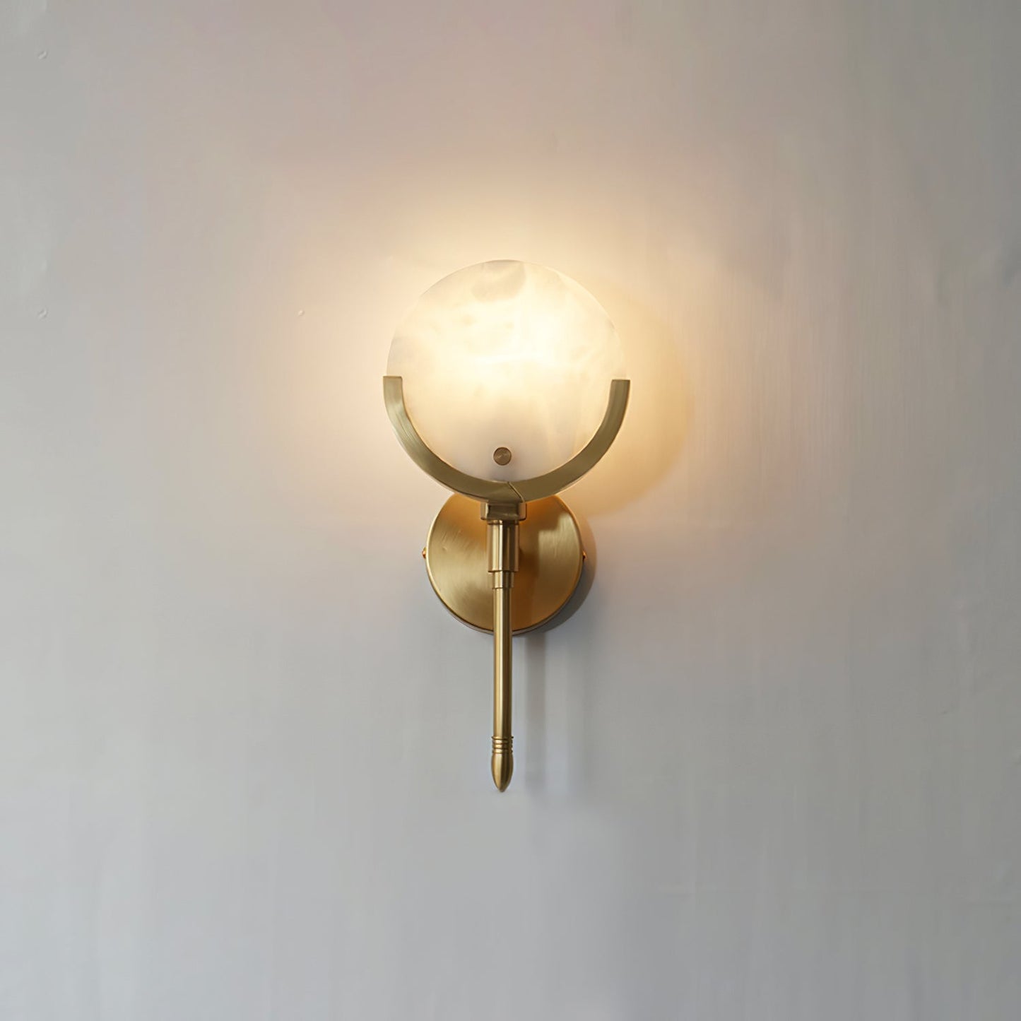 Ava Brass Alabaster Sconce