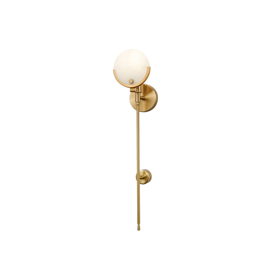 Ava Brass Alabaster Sconce