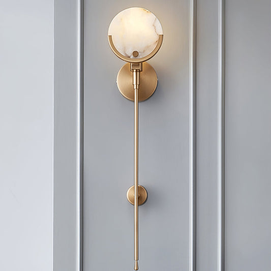 Ava Brass Alabaster Sconce