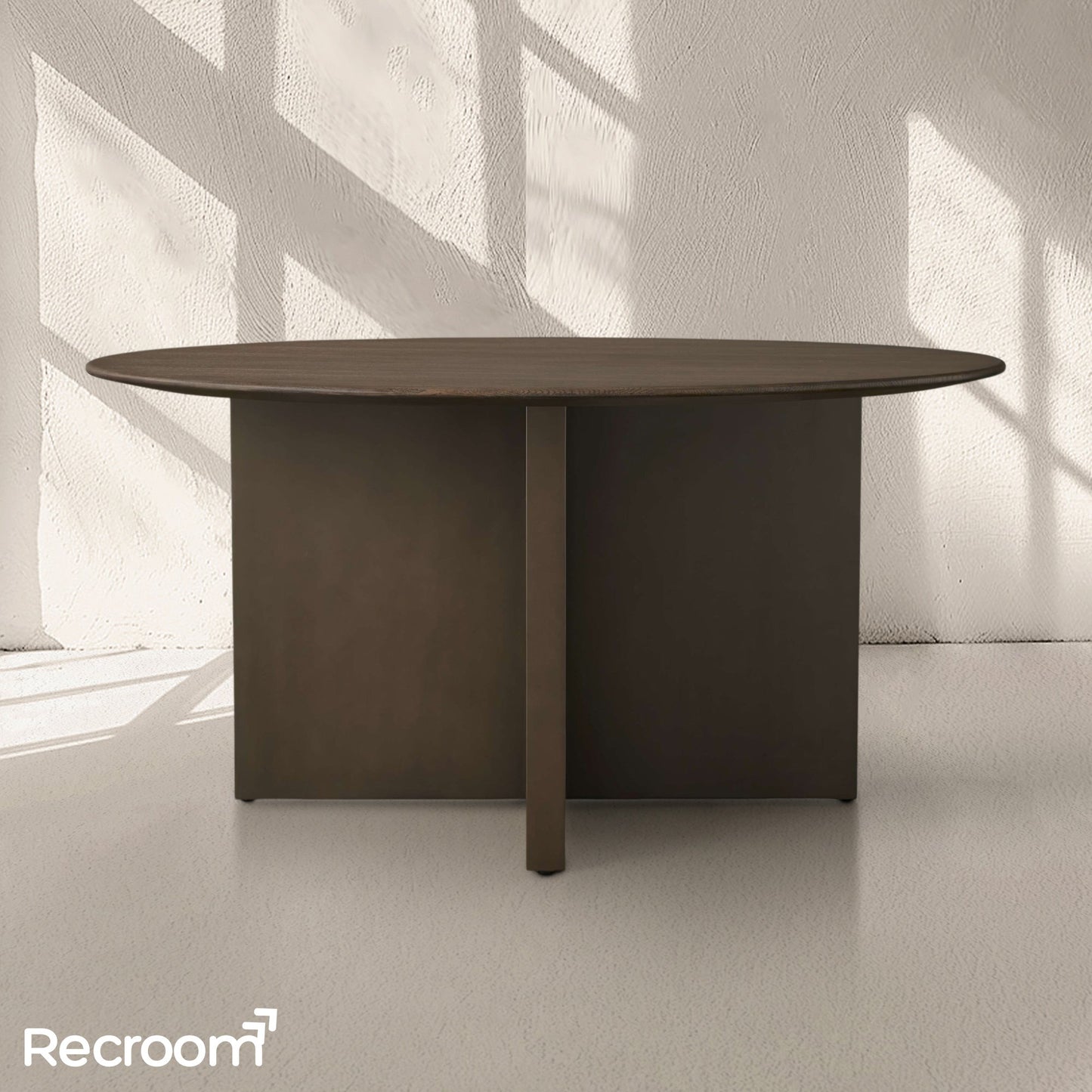 San Germani Round Wood Dining Table with Clement Base