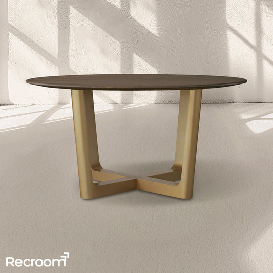 San Germani Round Wood Dining Table with Rennes Base