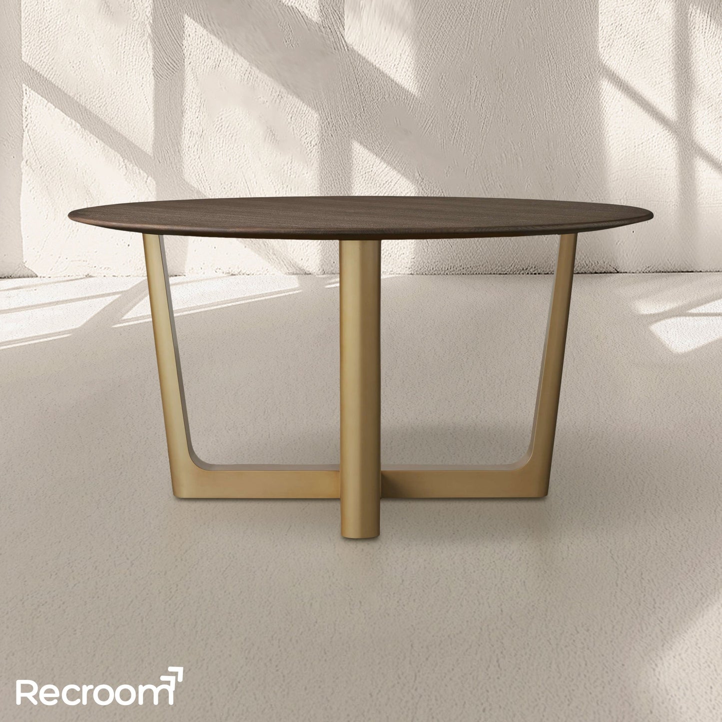 San Germani Round Wood Dining Table with Rennes Base