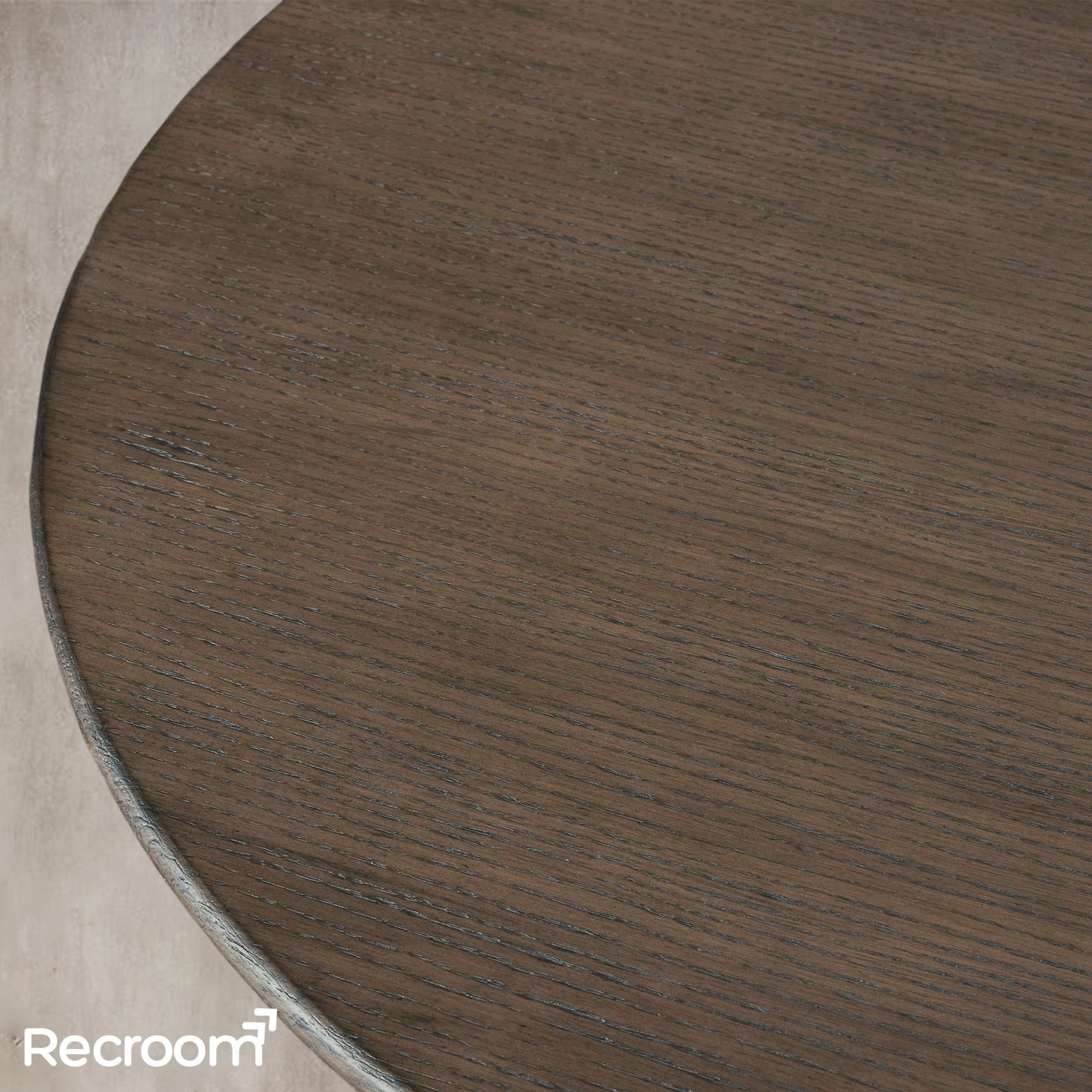 San Germani Round Wood Coffee Table with Dauphine Base