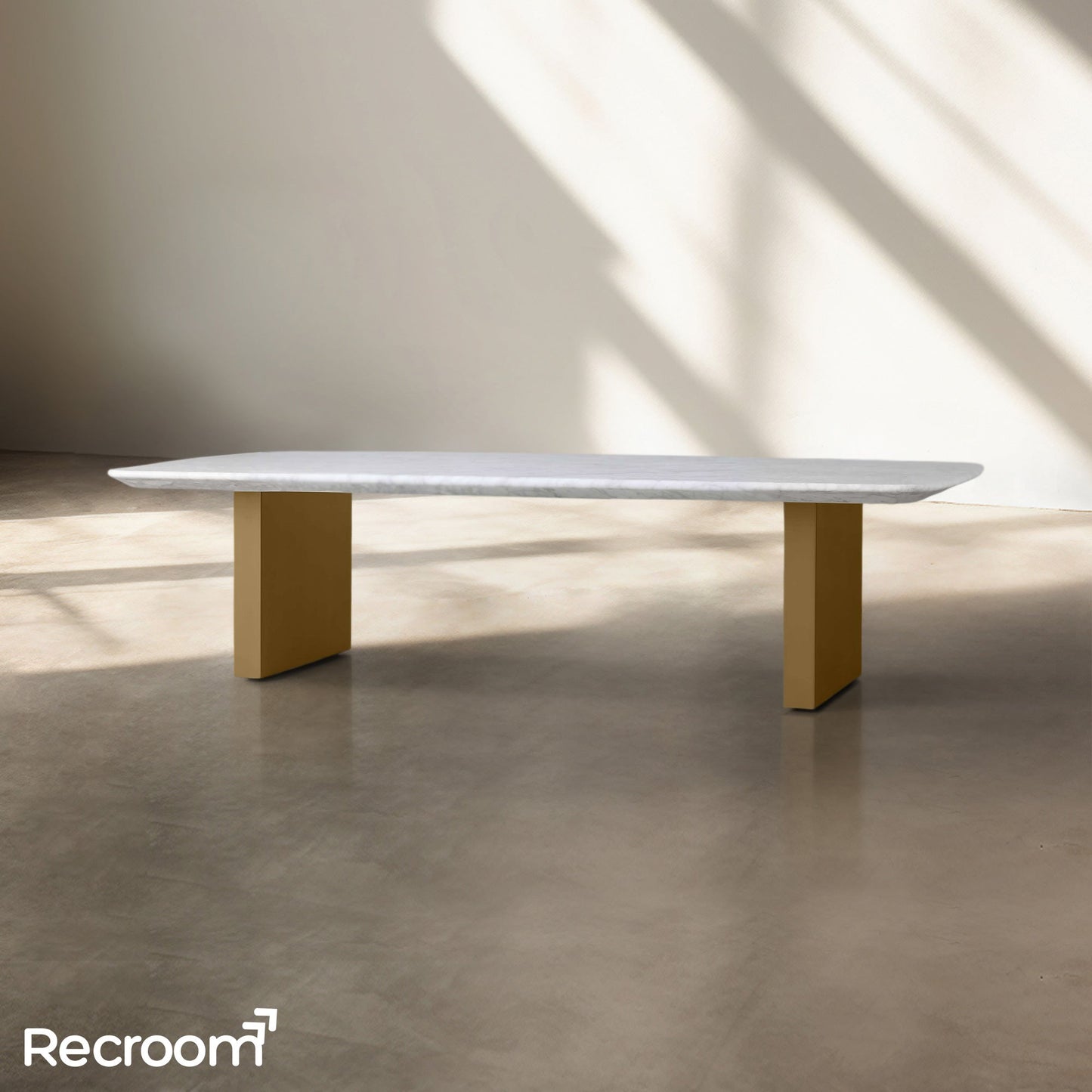 San Germani Stone Coffee Table with Clement Base