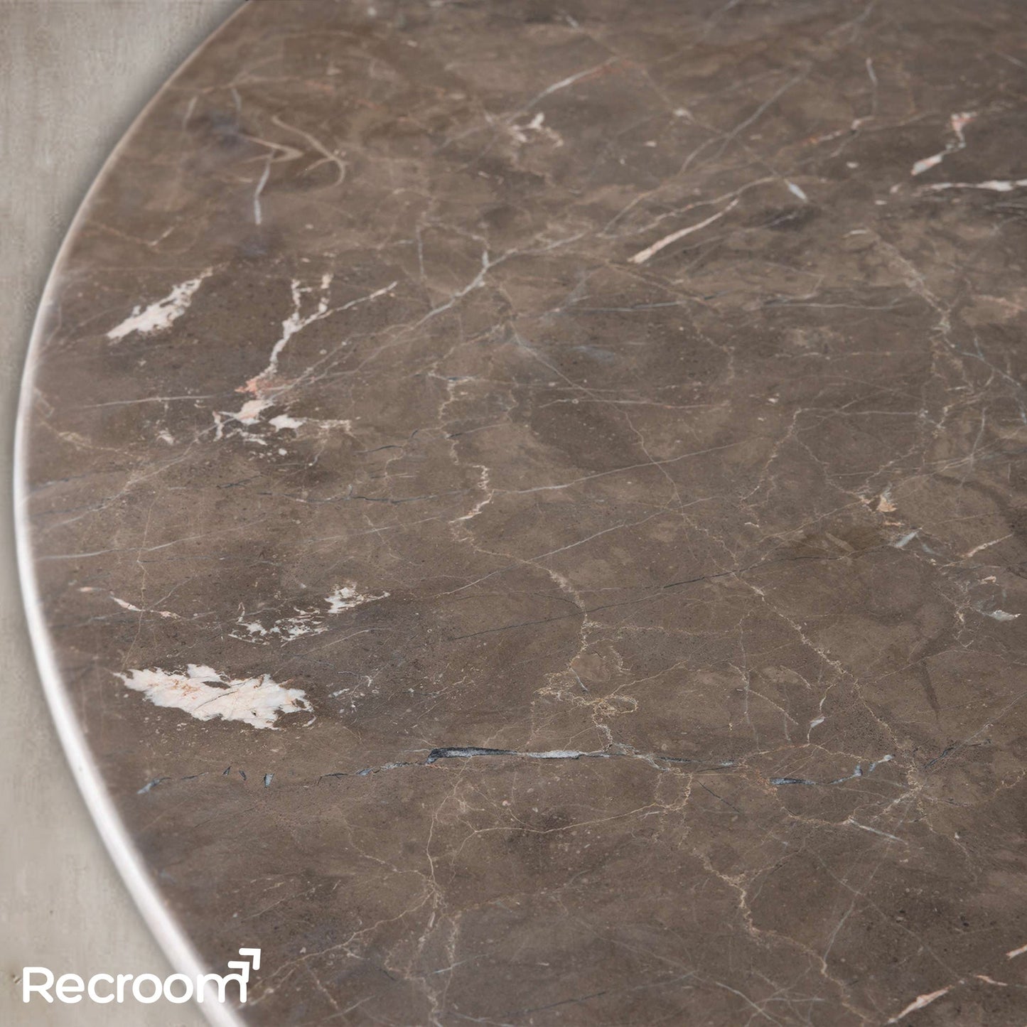 San Germani Round Stone Dining Table with Clement Base