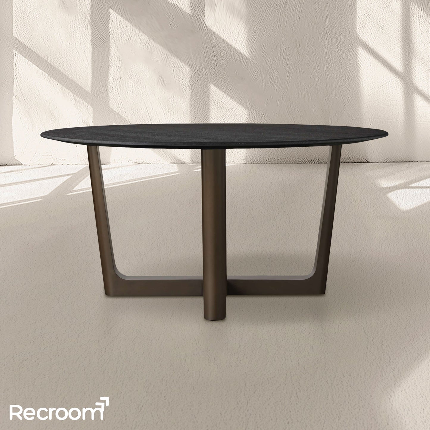 San Germani Round Wood Dining Table with Rennes Base