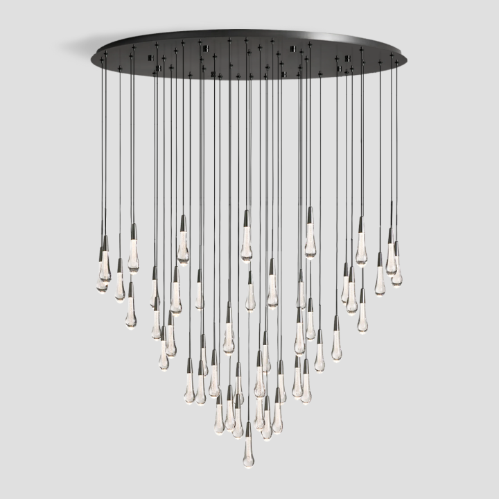 Solitaire Round Chandelier 38"D