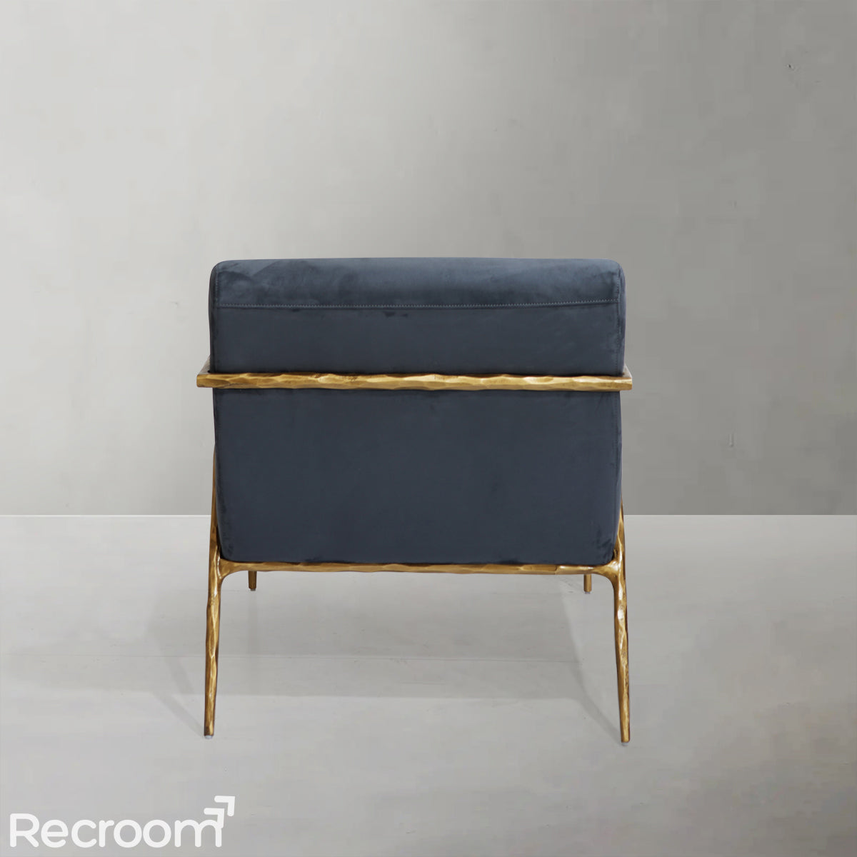 Thaddeo Retro Silver Iron Frame Track Armchair