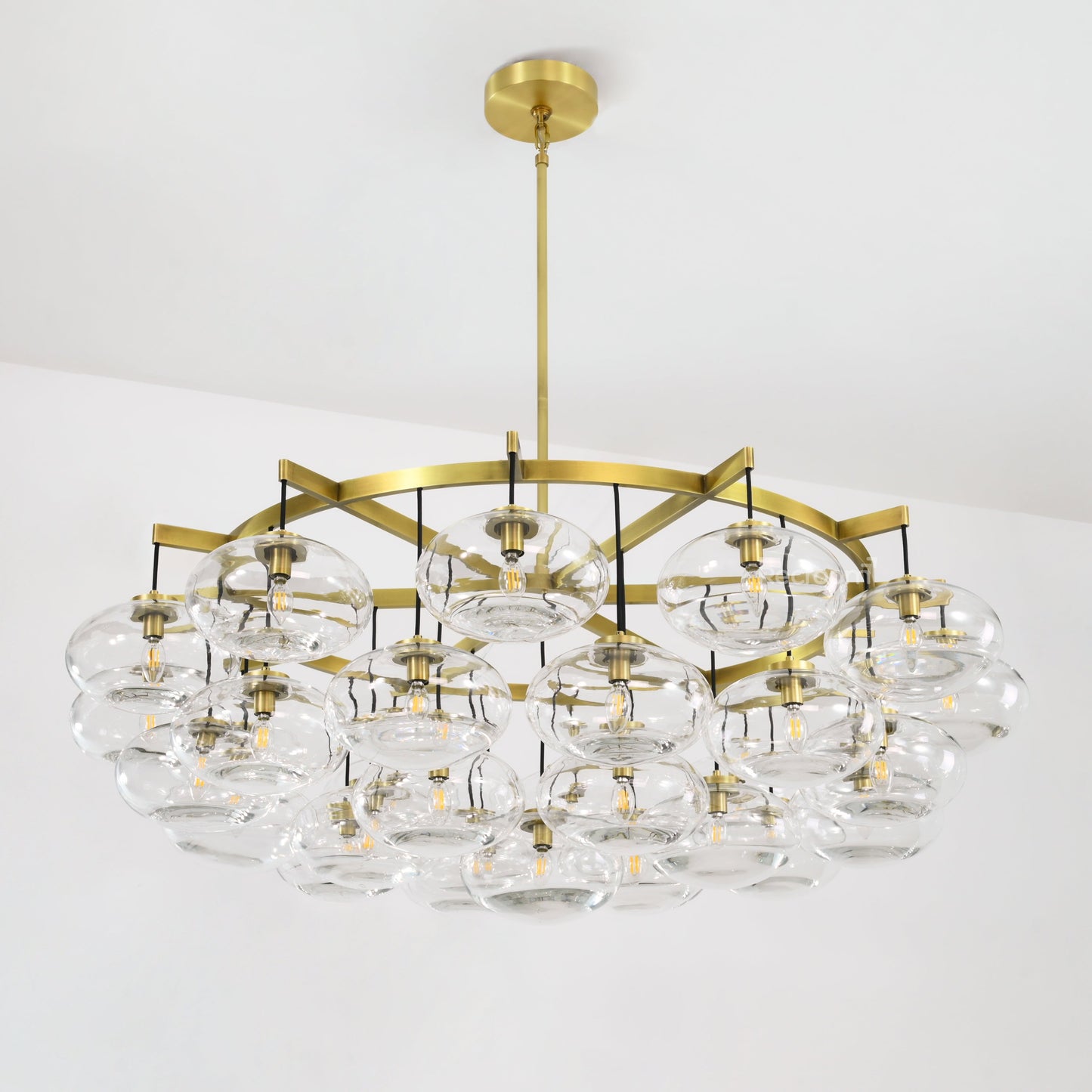 Cabretten Clear Glass Round Chandelier 60"
