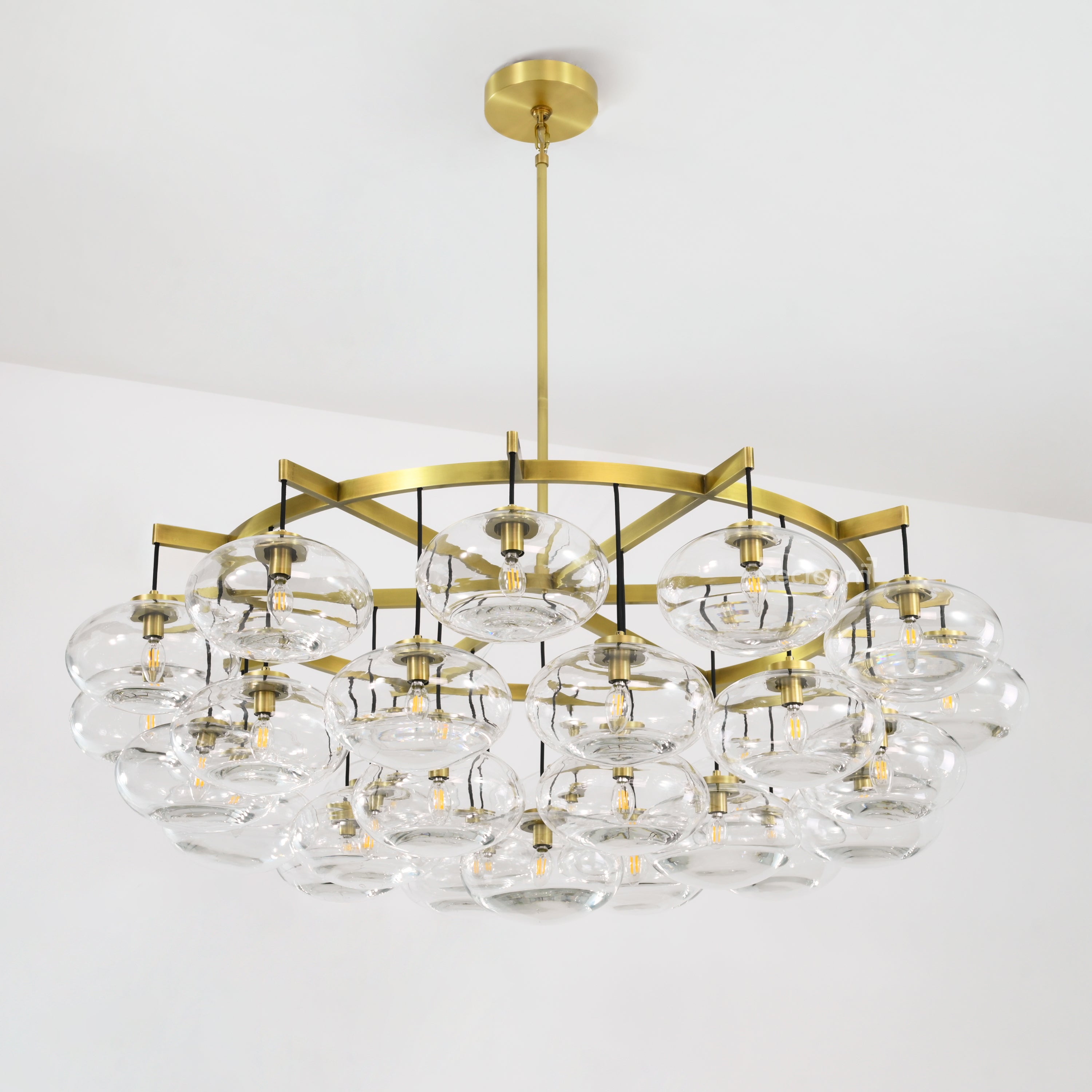 Cabretten Clear Glass Round Chandelier 60"