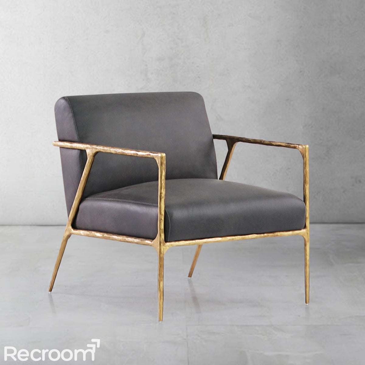 Thaddeo Retro Silver Iron Frame Track Armchair