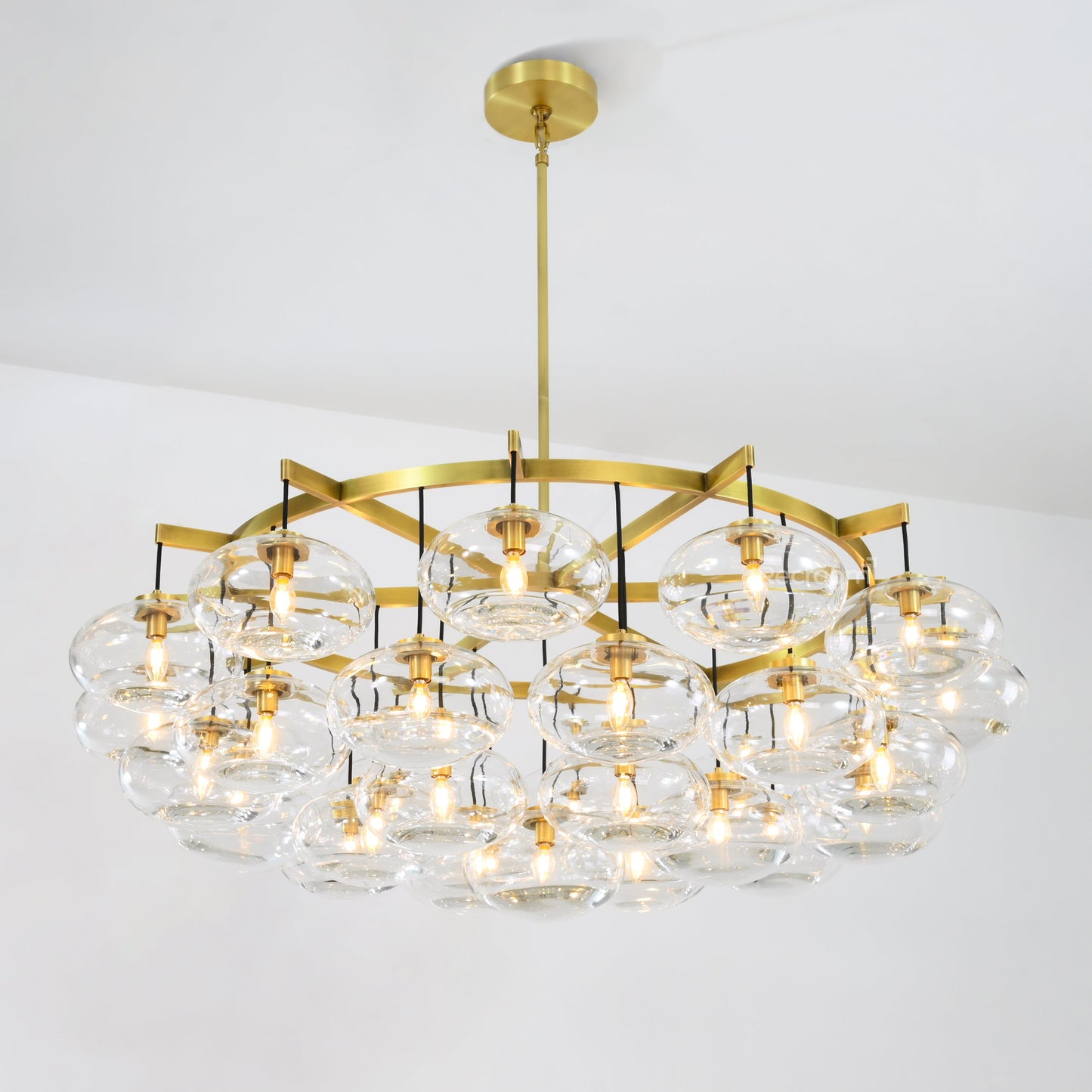 Cabretten Clear Glass Round Chandelier 60"