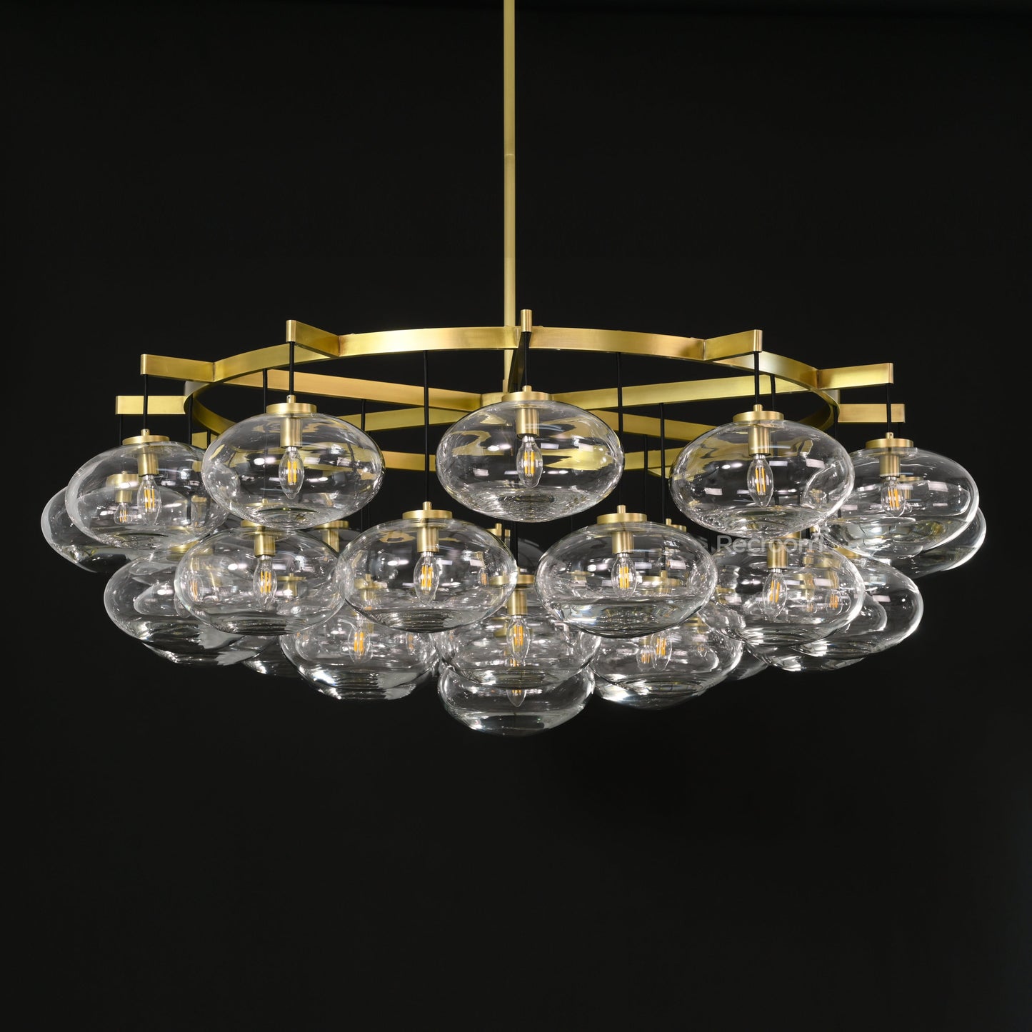 Cabretten Clear Glass Round Chandelier 60"