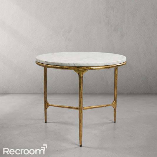 Thaddeo Marble Round Side Table 3 Leg
