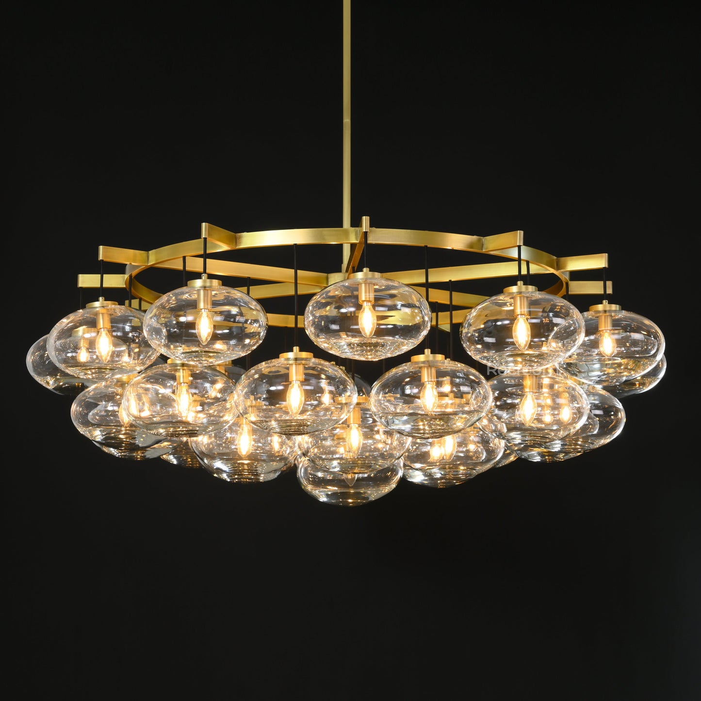 Cabretten Clear Glass Round Chandelier 60"