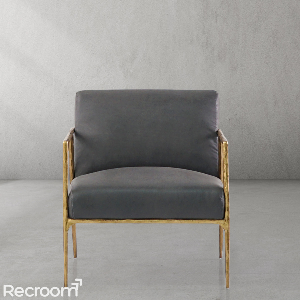 Thaddeo Retro Silver Iron Frame Track Armchair