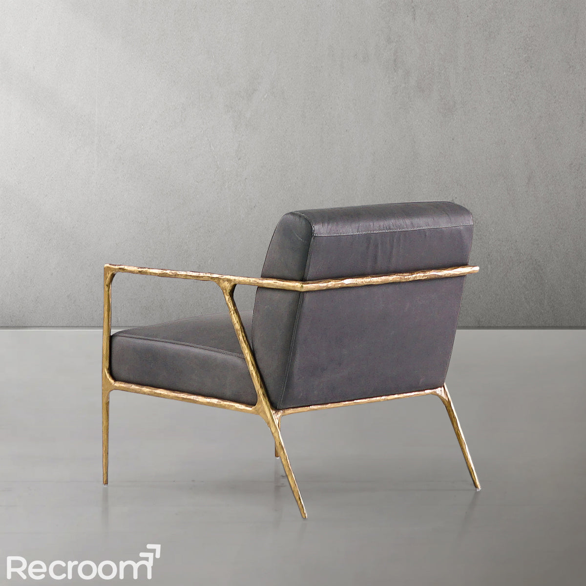 Thaddeo Retro Silver Iron Frame Track Armchair