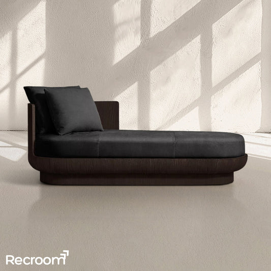 Cira Leather Left-Arm Daybed