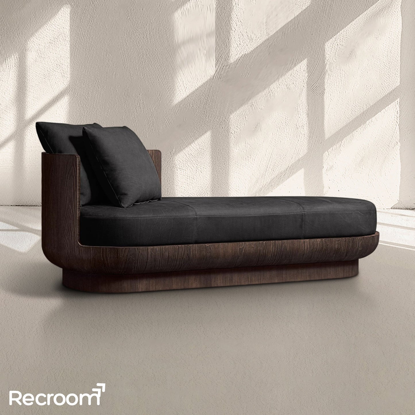 Cira Leather Left-Arm Daybed