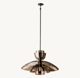 Bloomy Amber Glass Cloche Grand Pendant