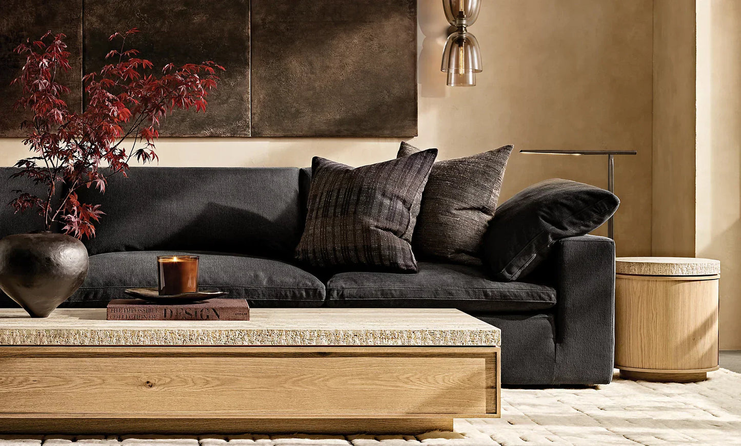 Bloomy Amber Glass Cloche Grand Sconce