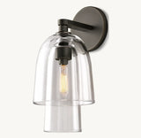 Bloomy Clear Glass Flute Sconce