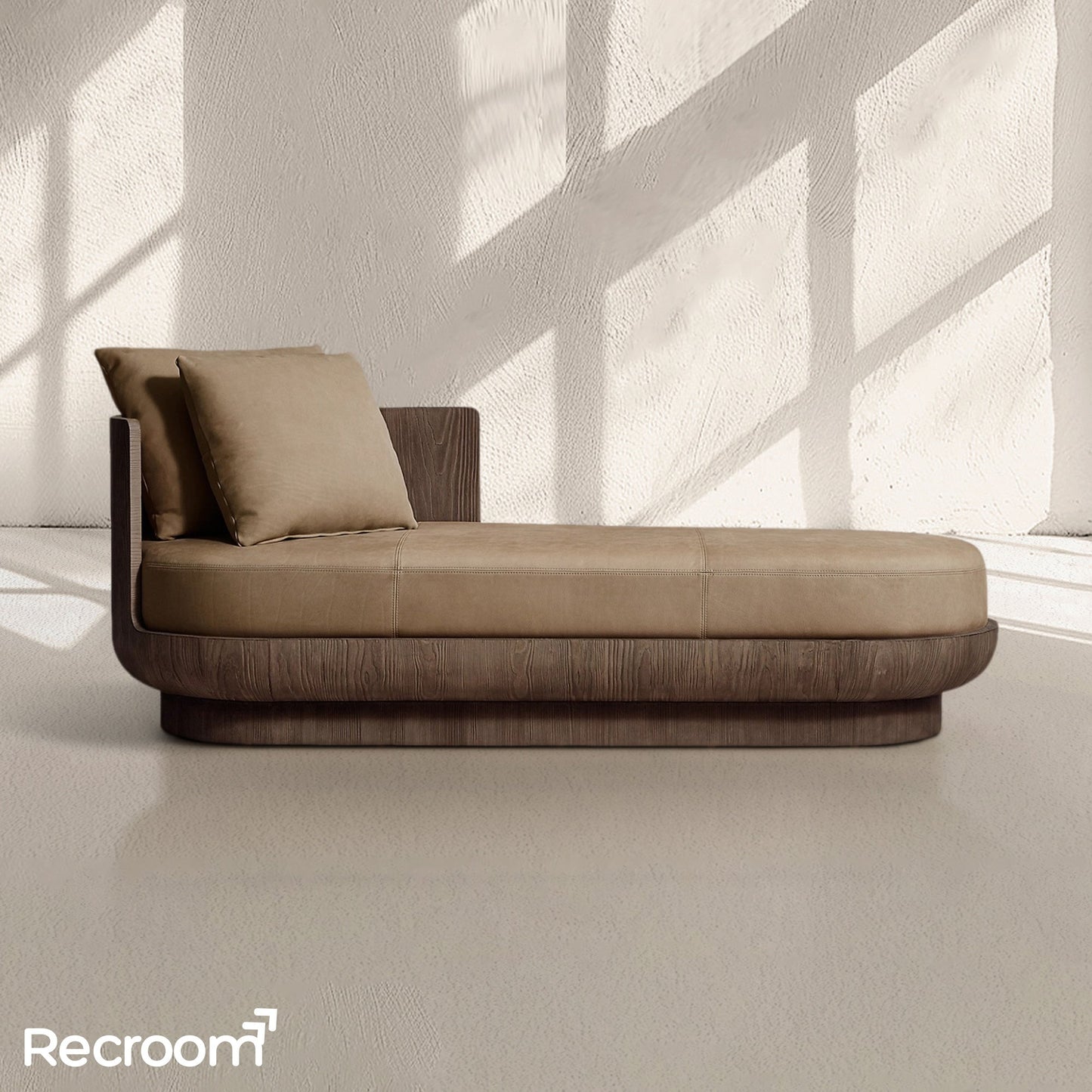 Cira Leather Left-Arm Daybed