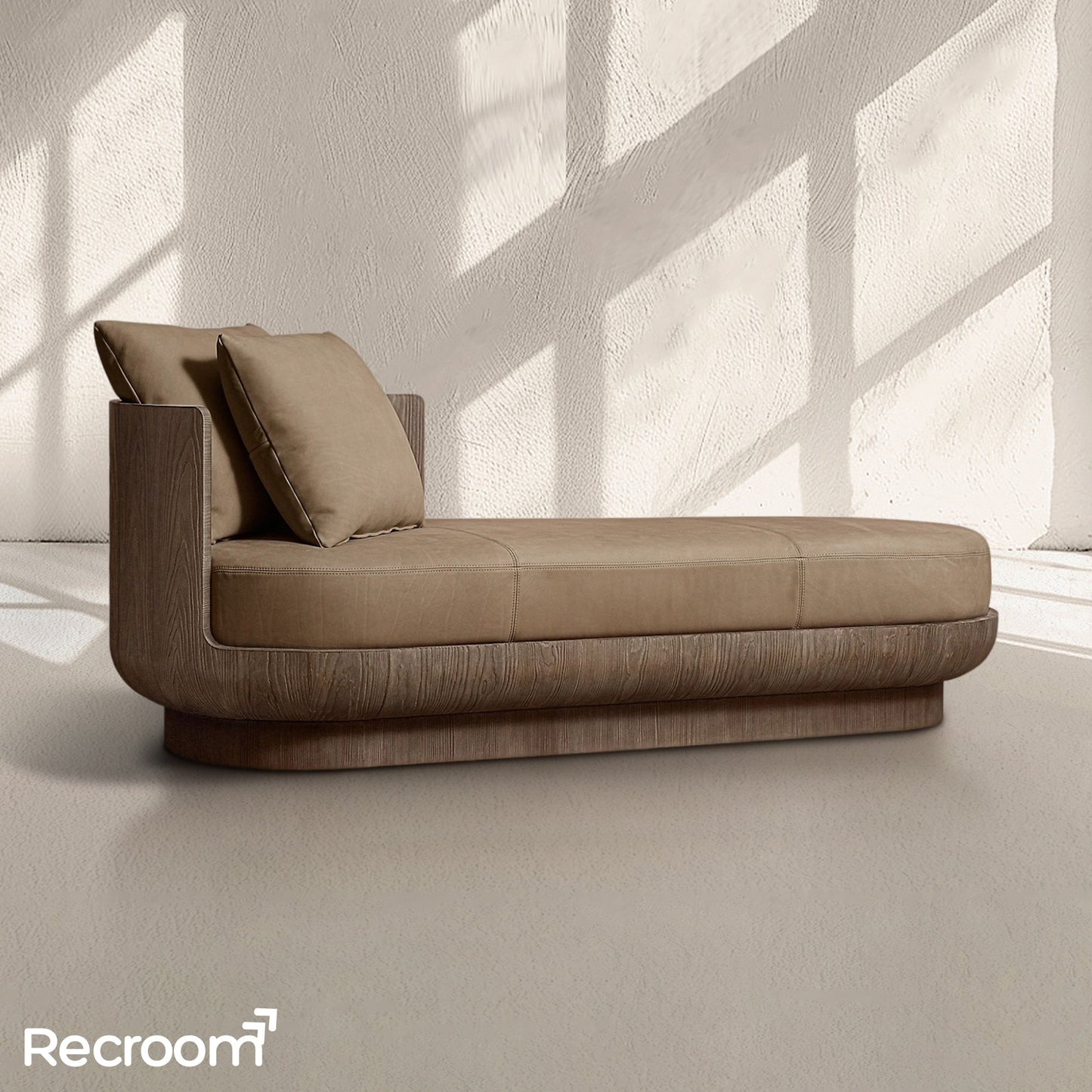 Cira Leather Left-Arm Daybed