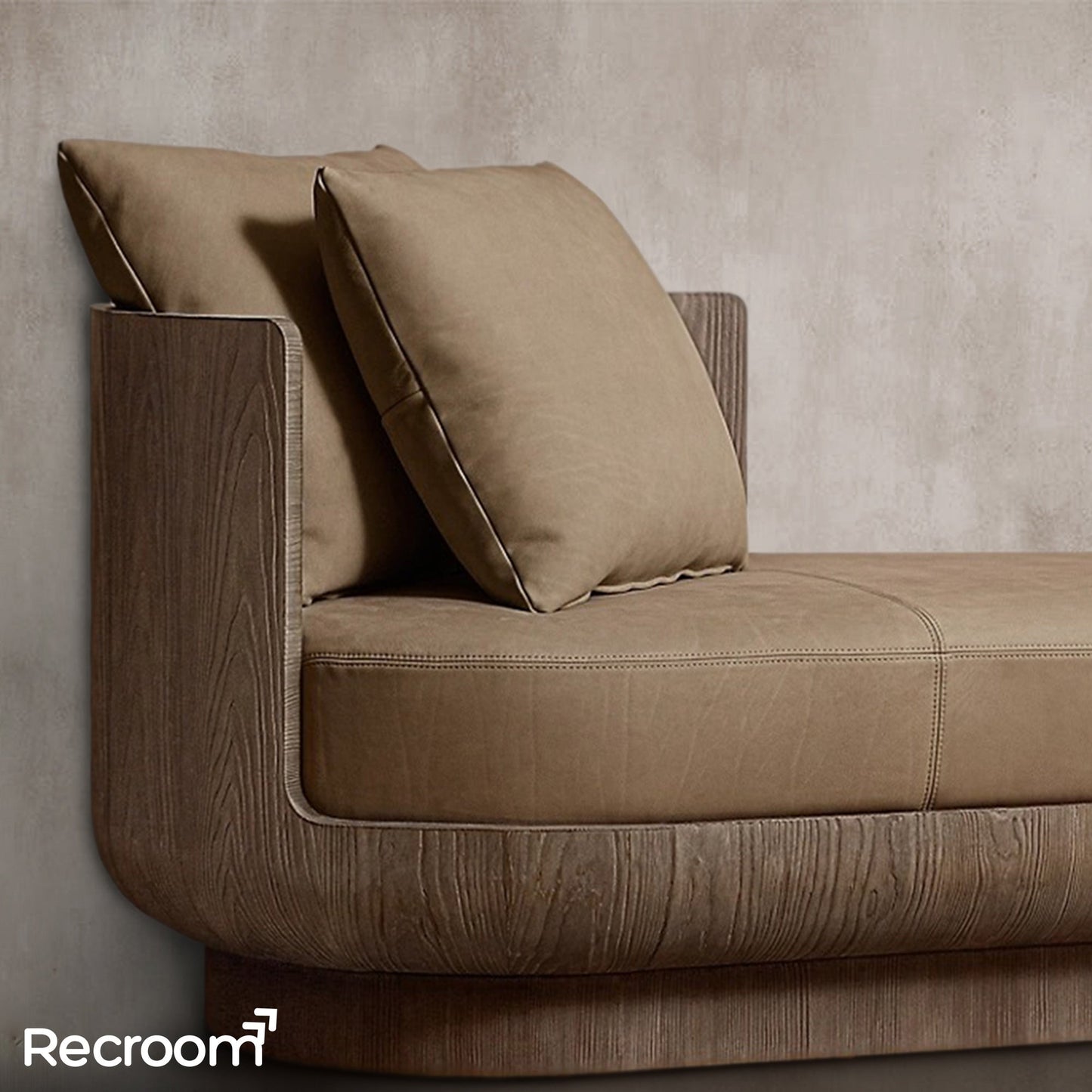 Cira Leather Left-Arm Daybed