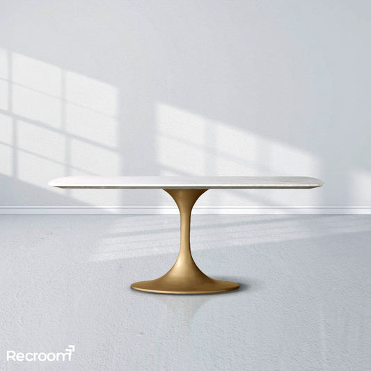 San Germani Stone Dining Table with Launette Base