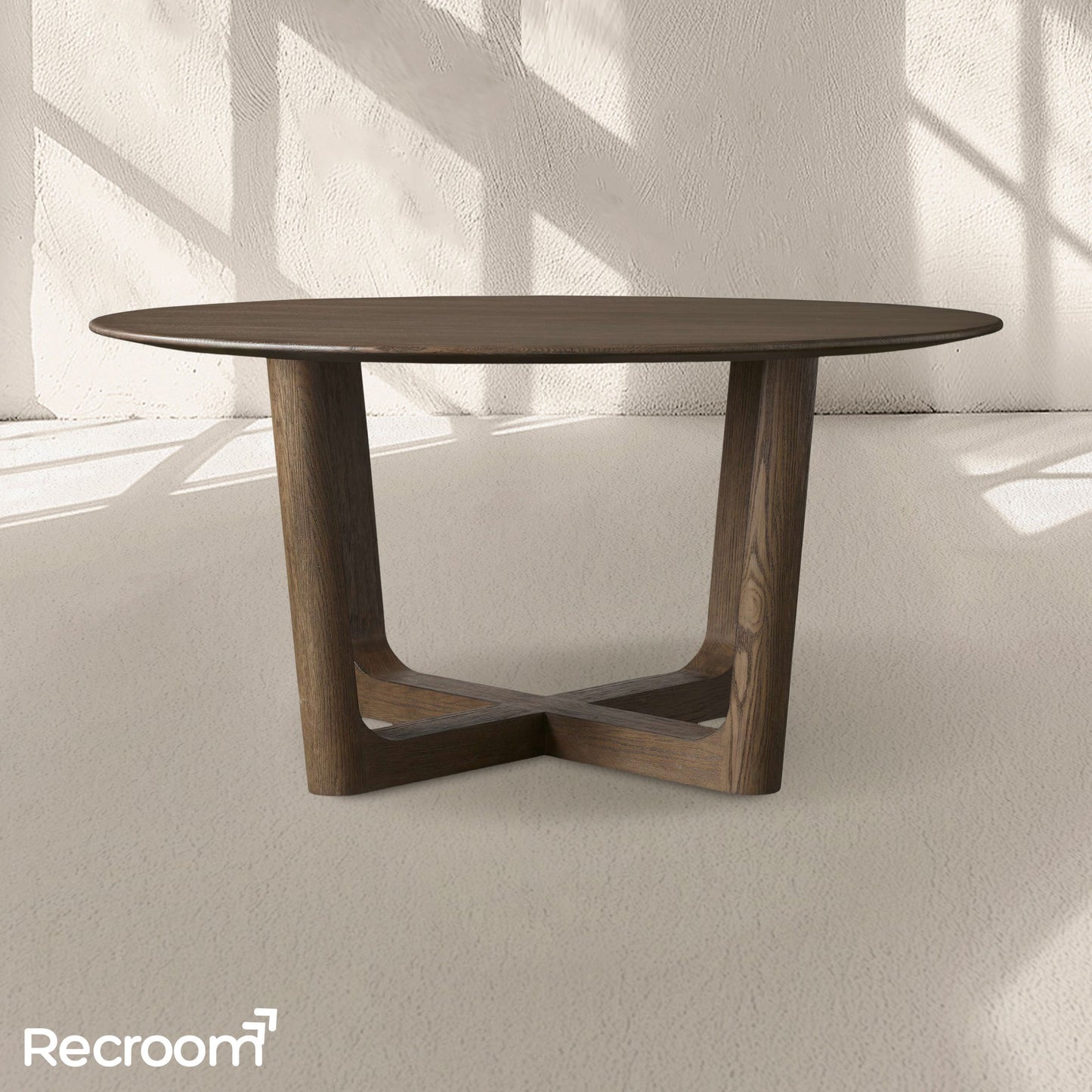 San Germani Round Wood Dining Table with Rennes Base