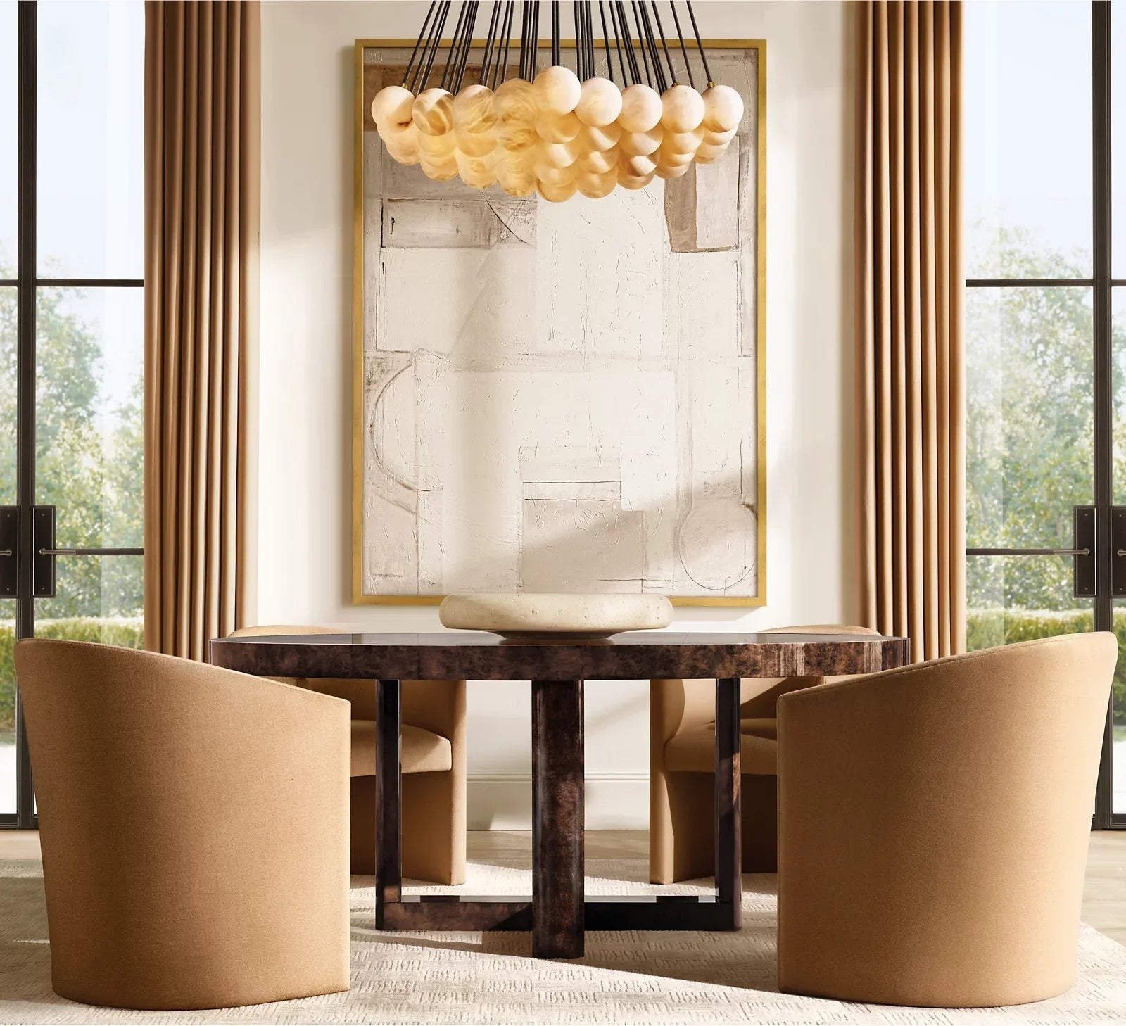 Etoile Alabaster Chandelier  42''D