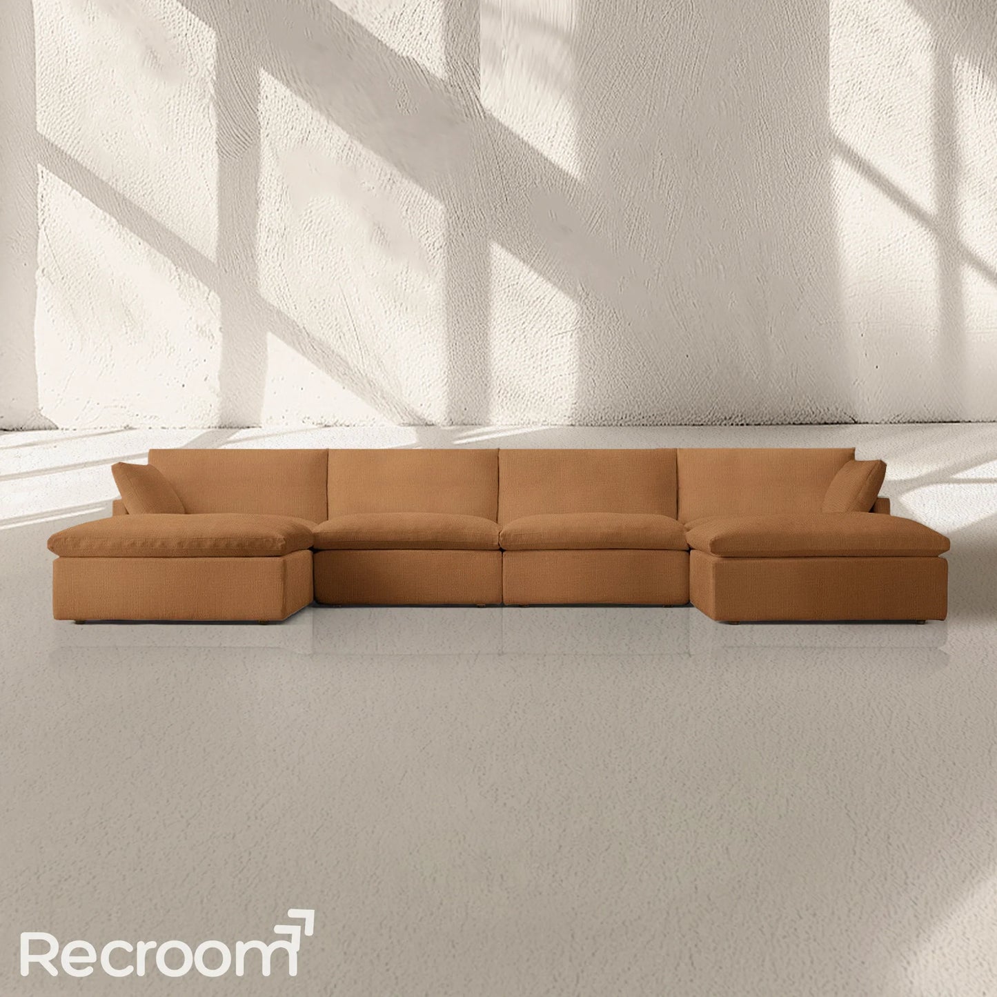Kloud Modular Track Arm U-Chaise Sectional