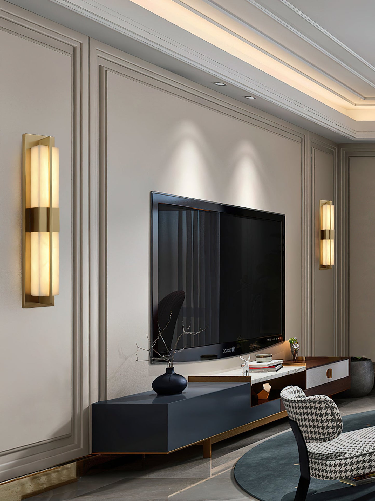 Cecily LED Alabaster Sconce