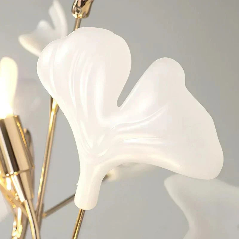 Ceramic Ginkgo Leaf Floor Lamp