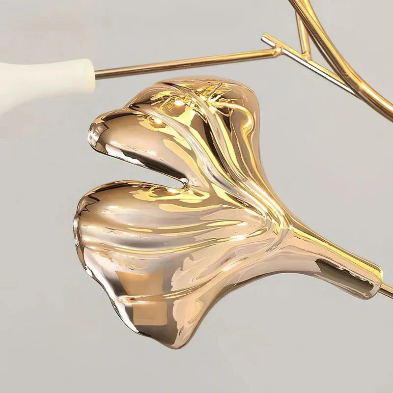 Ceramic Ginkgo Leaf Floor Lamp