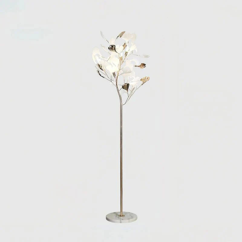 Ceramic Ginkgo Leaf Floor Lamp