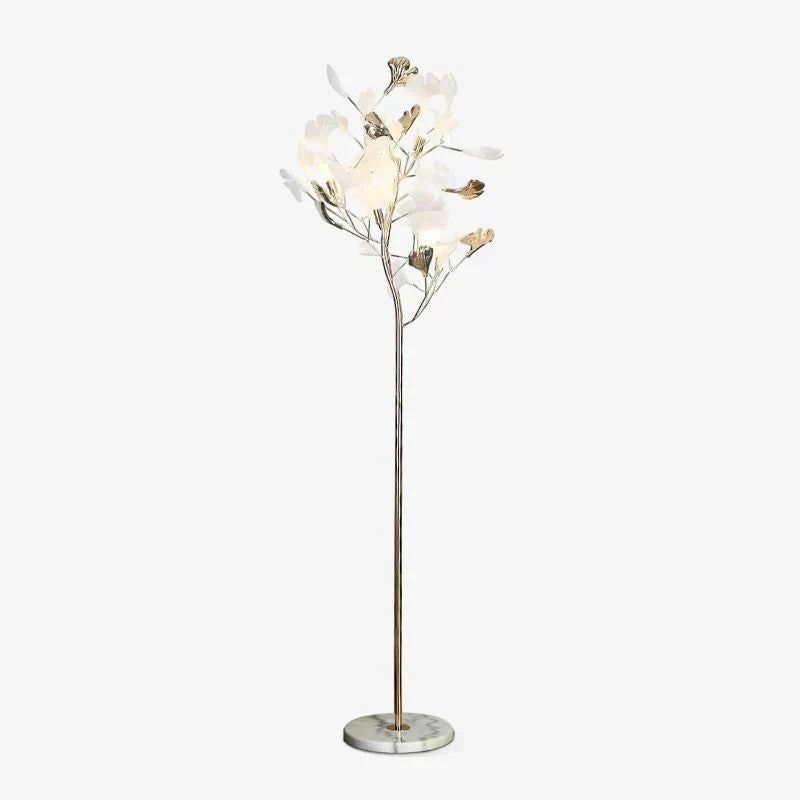 Ceramic Ginkgo Leaf Floor Lamp