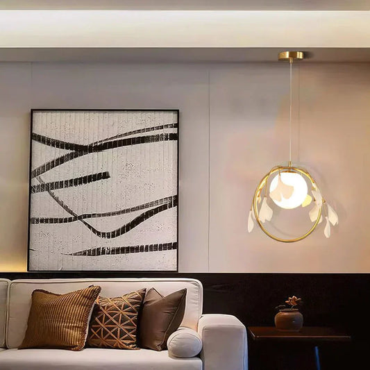 Ceramic Ginkgo Pendant Lamp