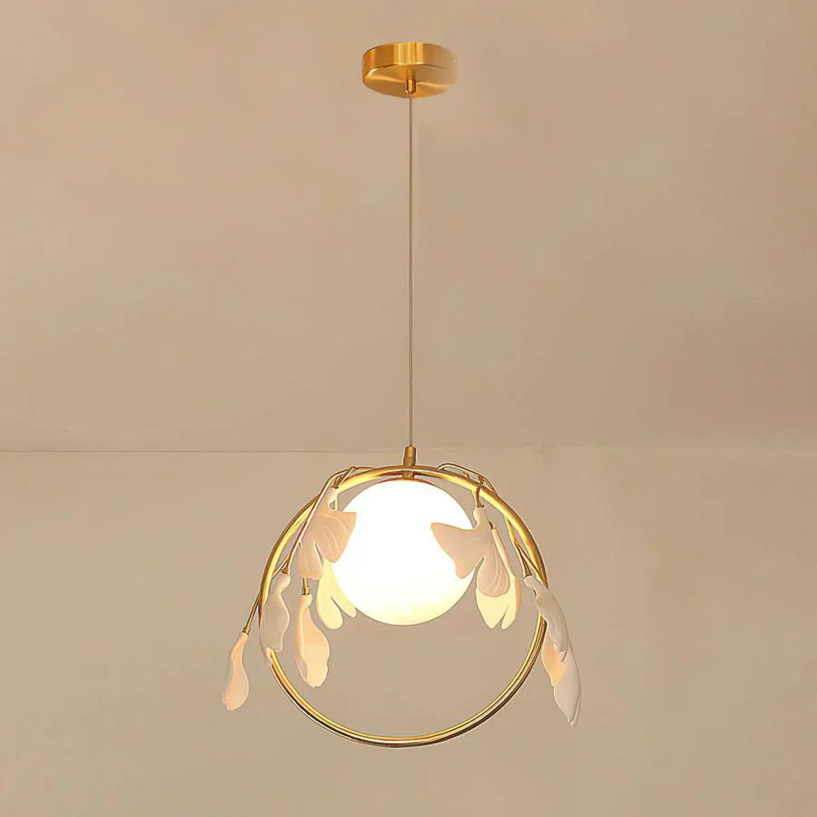 Ceramic Ginkgo Pendant Lamp