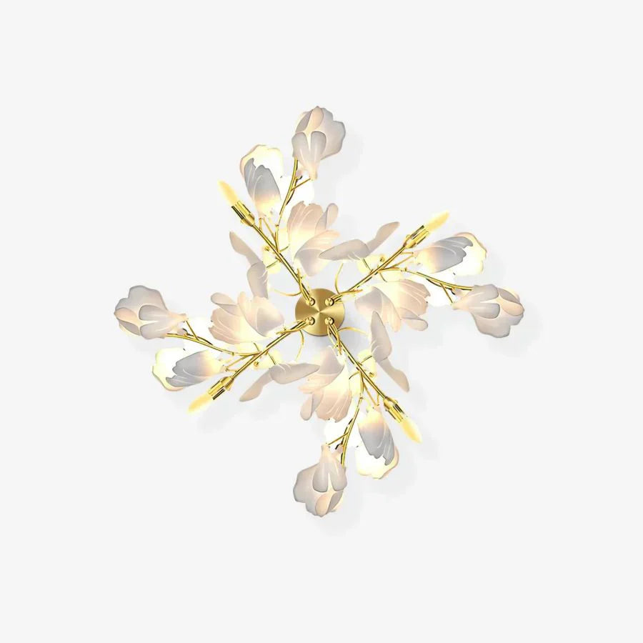 Ceramic Ginkgo Leaf Wall Lamp