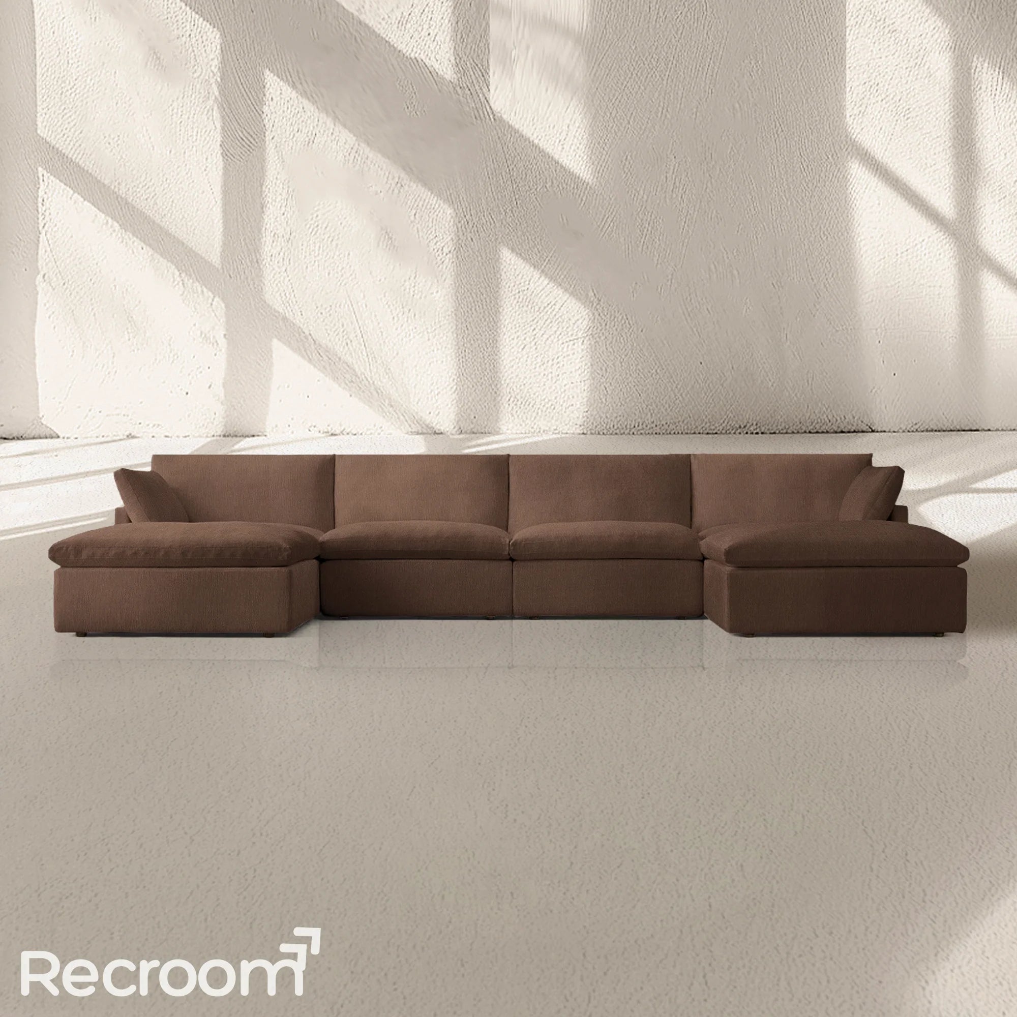 Kloud Modular Track Arm U-Chaise Sectional