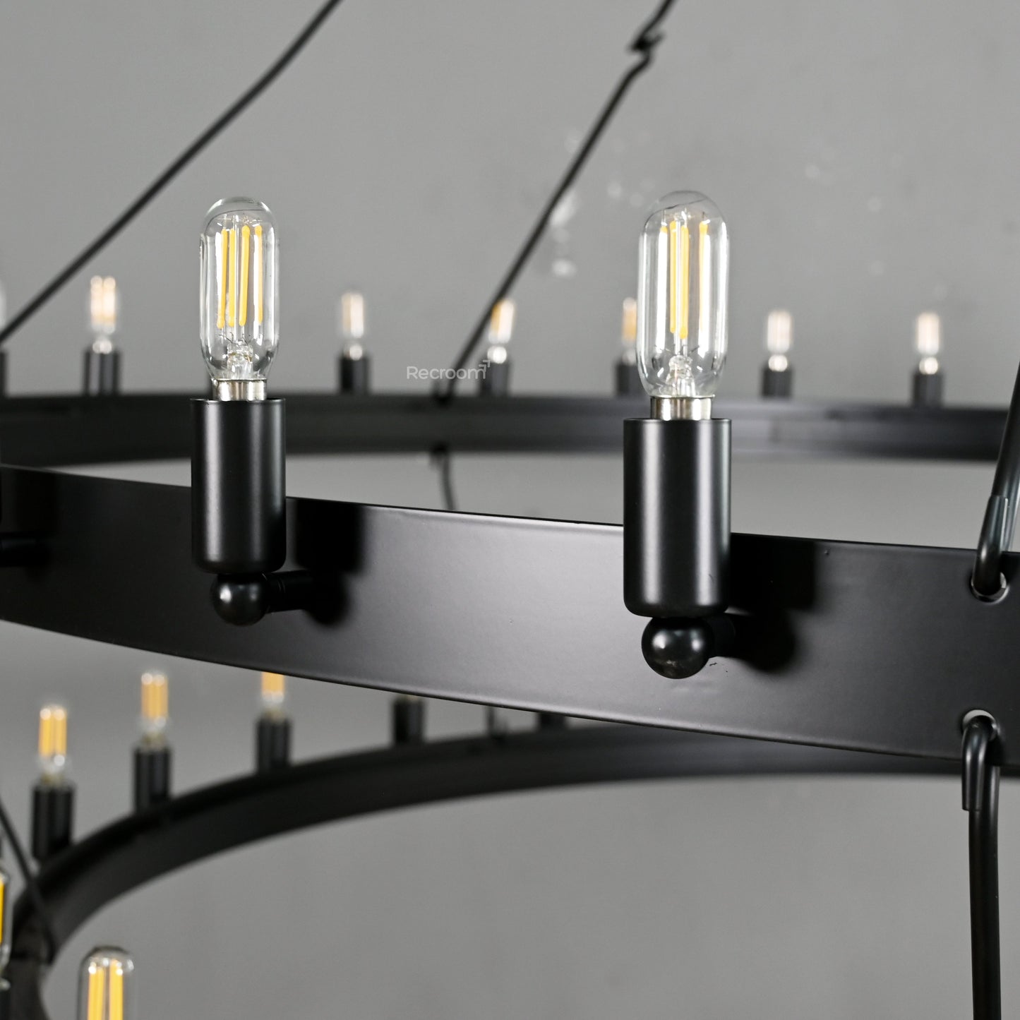 Caminon Vintage Filament Two-Tier Chandelier 63"